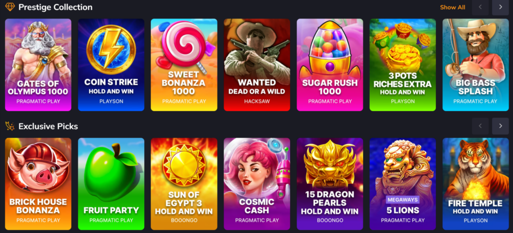 casino games at vegastarscasino.com